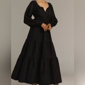 Anthropologie Long Sleeve Somerset Maxi Dress  Puff Sleeve  size SMALL  NWT